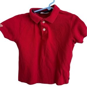 Hanna Andersson Bright Red Kids Polo Shirt size 4, 100% cotton